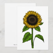 Zonnebloem Bedankkaart (Voorkant / Achterkant)