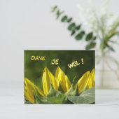 Zonnebloem Bedankkaart Briefkaart (Staand voorkant)