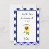 Zonnebloem Bedankkaart Kinderverjaardag  (Voorkant)