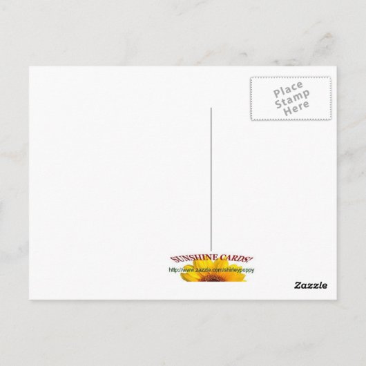 ZONNEBLOEM BEDANKT ~ BRIEFKAART (Achterkant)