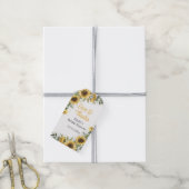 Zonnebloem Bedankt Cadeaulabel (Met Touw)