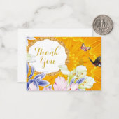 Zonnebloem bedankt notitiekaartje (Voorkant / Achterkant in situ)