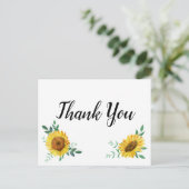 Zonnebloem Bedankt Notities (Staand voorkant)