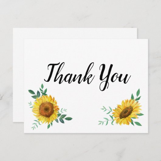 Zonnebloem Bedankt Notities (Voorkant / Achterkant)