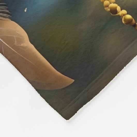 Zonnebloem Bee Dreamcatcher, Medium Fleece Deken (Hoek)