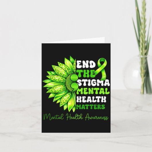 Zonnebloem Beëindig Het Stigma Mentale Gezondheids Kaart (Voorkant)
