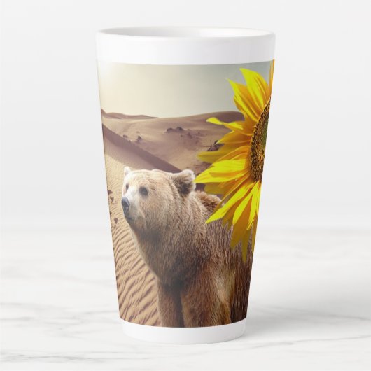 Zonnebloem Beer Bloem Latte Mok (Voorkant)