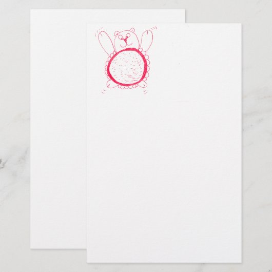 Zonnebloem Beer Briefpapier (Voorkant / Achterkant)