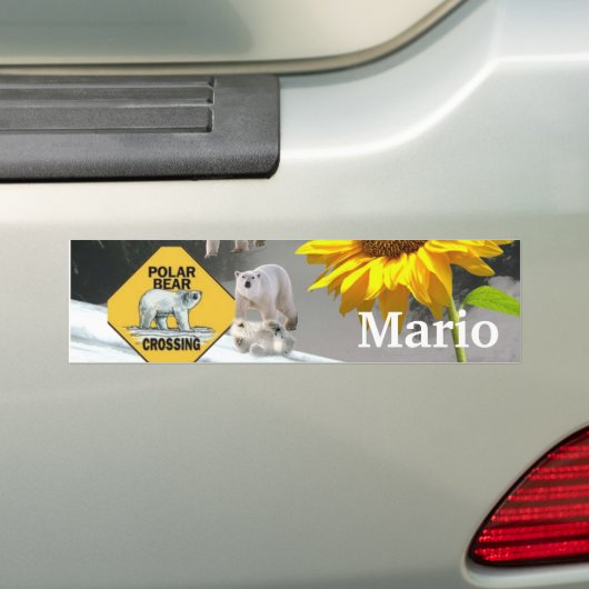 Zonnebloem Beer Floral Bumpersticker (Op auto)