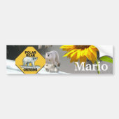 Zonnebloem Beer Floral Bumpersticker (Voorkant)