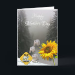 Zonnebloem Beer Floral Folded Wenskaart Kaart<br><div class="desc">Zonnebloem Happy Moederdag Folded Wenskaart</div>