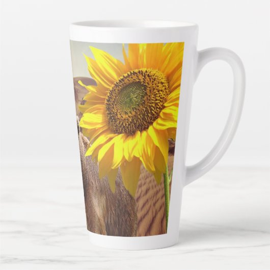 Zonnebloem Beer Floral Latte Mok (Rechts)