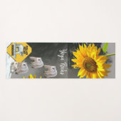 Zonnebloem Beer Floral Yoga Mat (Voorkant (horizontaal))