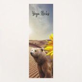Zonnebloem Beer Floral Yoga Mat (Voorkant)