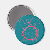 Zonnebloem Beer Ronde Magnet (Voorkant / Achterkant)