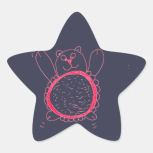 Zonnebloem Beer Star-Sticker Ster Sticker