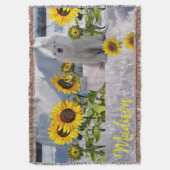 Zonnebloem Beer Throw Blanket Deken (Voorkant Verticaal)