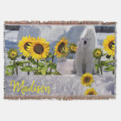 Zonnebloem Beer Throw Blanket Deken (Voorkant)