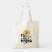 Zonnebloem | Begin met de geest Tote Bag (Achterkant)