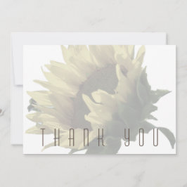 Zonnebloem begrafenis Dank u Bedankkaart