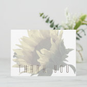 Zonnebloem begrafenis Dank u Bedankkaart (Staand voorkant)