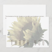 Zonnebloem begrafenis Dank u Bedankkaart (Voorkant / Achterkant)