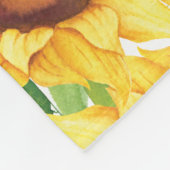 Zonnebloem begrafenis in liefdevolle herinnering fleece deken (Hoek)