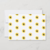 Zonnebloem begrafenis sympathie dank u notitiekaartje (Achterkant)