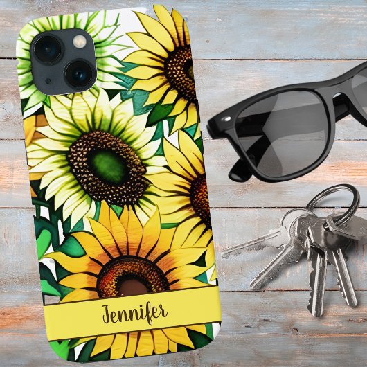 Zonnebloem Behang iPhone Hoesje