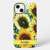 Zonnebloem Behang iPhone Hoesje (Achterkant)