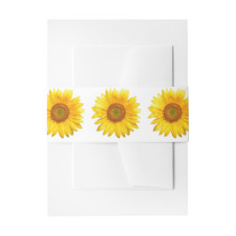 Zonnebloem Belly Band Uitnodigingen Wikkel