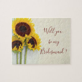 Zonnebloem... ben je mijn Bridesmaid. Legpuzzel