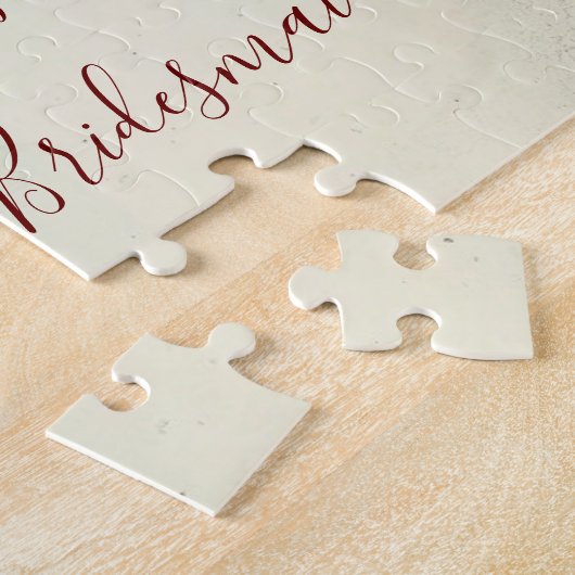 Zonnebloem... ben je mijn Bridesmaid. Legpuzzel (Zijkant)