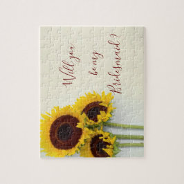 Zonnebloem... ben je mijn Bridesmaid. Legpuzzel