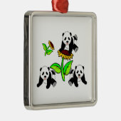 Zonnebloem Beren Metalen Ornament (Rechts)