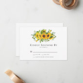 Zonnebloem Berichten RSVP-Kaart Notitiekaartje (Voorkant / Achterkant in situ)