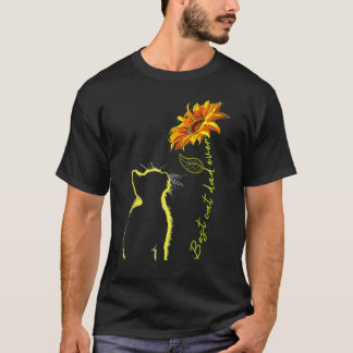 Zonnebloem Beste Kat Vader Ooit Schattige Kat Vade T-shirt