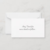 ZONNEBLOEM BEWAAR DE DATUM BRUILOFT NOTITIE KAART NOTITIEKAARTJE (Achterkant)