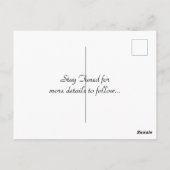 ZONNEBLOEM BEWAAR DE DATUM BRUILOFT POST KAART (Achterkant)