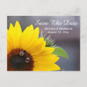 Zonnebloem Bewaar de datum Wedding Post Kaart (Voorkant)