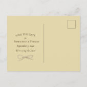 Zonnebloem Bewaar de trouwdatum Aankondigingskaart (Achterkant)