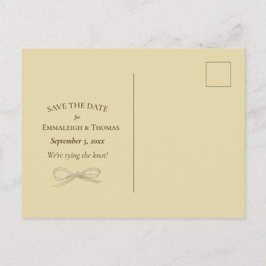 Zonnebloem Bewaar de trouwdatum Aankondigingskaart (Achterkant)