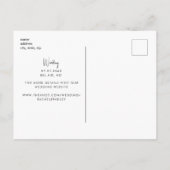 Zonnebloem Bewaar Onze Datum Zwarte Trouwdatum Zwa Aankondigingskaart (Achterkant)