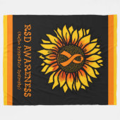 Zonnebloem/Bewustheid...RSD Fleece Deken (Voorkant (Horizontaal))