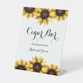 Zonnebloem Bigar Bastal Sign Reclamebord Met Voetstuk (Voorkant)