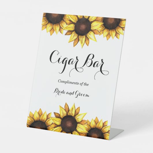 Zonnebloem Bigar Bastal Sign Reclamebord Met Voetstuk (Voorkant)