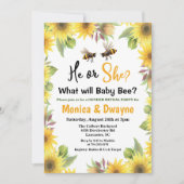 Zonnebloem bij Geslacht onthullen Baby shower uitn Kaart (Voorkant)