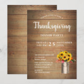 zonnebloem bij het diner voor de Thanksgiving van  Kaart (Voorkant / Achterkant)