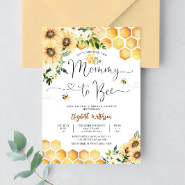 Zonnebloem Bij Moeder naar Bij Baby Shower Kaart