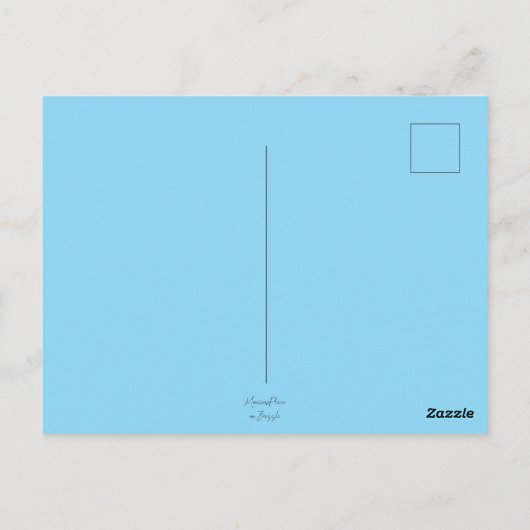 Zonnebloem bij Nacht Blauw Geel Groene Bloem Bloem Briefkaart (Achterkant)